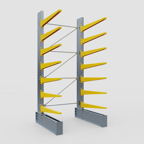 Cantilever Rack - Single Sided - Ultra Heavy Duty - Powder Coated - Full Bay - Height 4267mm