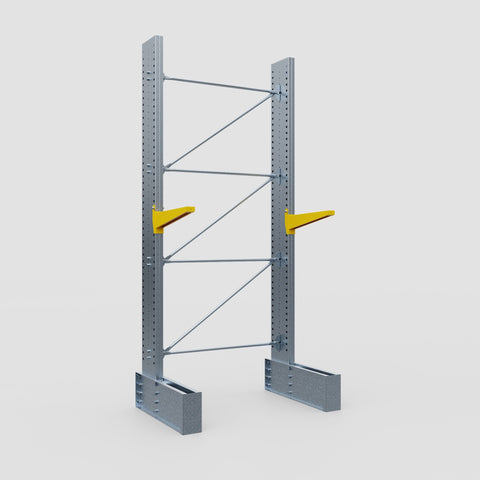 Cantilever Rack - Single Sided - Ultra Heavy Duty - Powder Coated - Full Bay - Height 4267mm