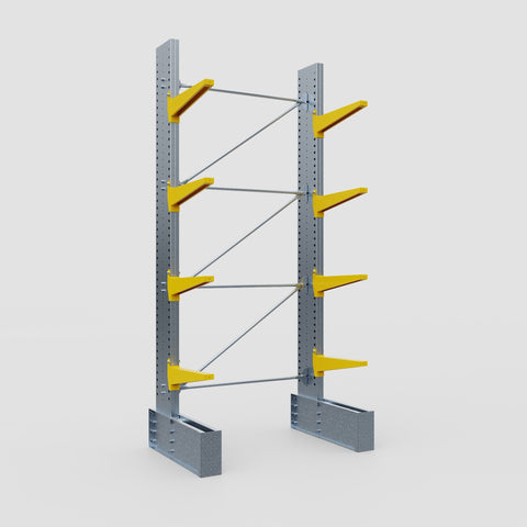 Cantilever Rack - Single Sided - Ultra Heavy Duty - Powder Coated - Full Bay - Height 4267mm