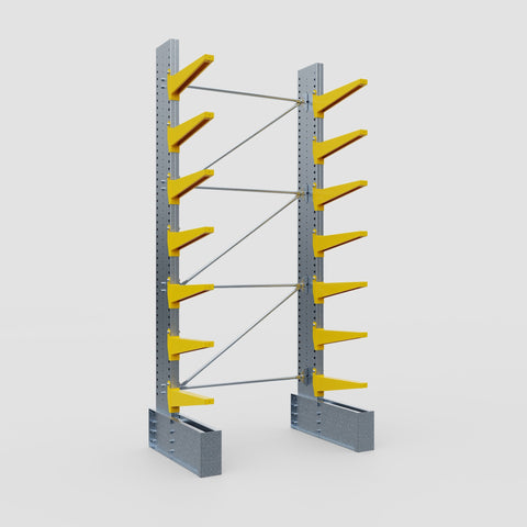 Cantilever Rack - Single Sided - Ultra Heavy Duty - Powder Coated - Full Bay - Height 4267mm