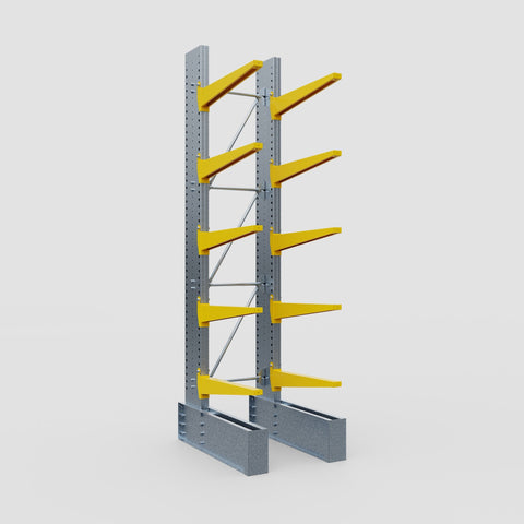 Cantilever Rack - Single Sided - Ultra Heavy Duty - Powder Coated - Full Bay - Height 4267mm