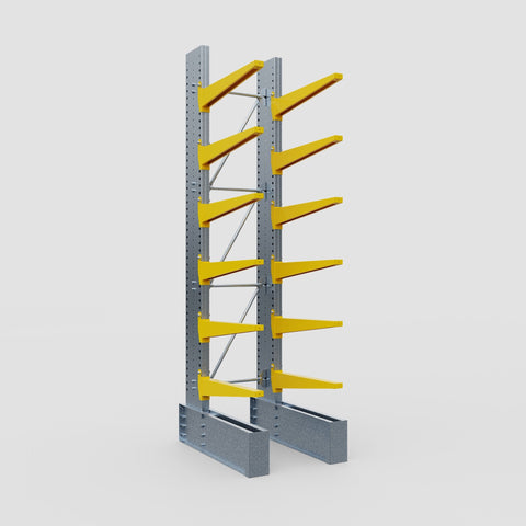 Cantilever Rack - Single Sided - Ultra Heavy Duty - Powder Coated - Full Bay - Height 4267mm