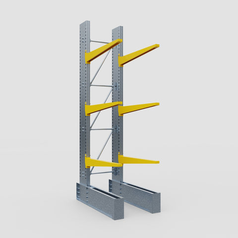Cantilever Rack - Single Sided - Ultra Heavy Duty - Powder Coated - Full Bay - Height 4267mm