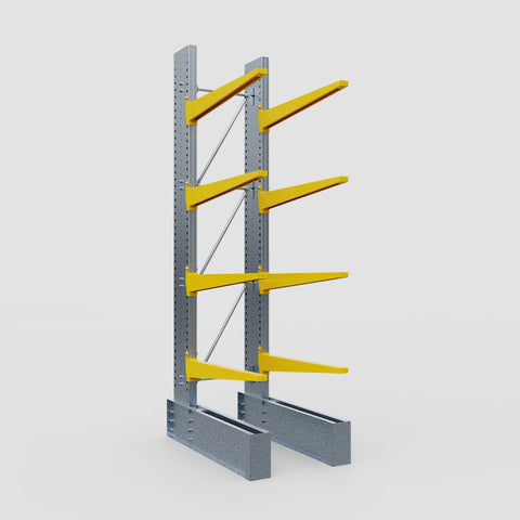 Cantilever Rack - Single Sided - Ultra Heavy Duty - Powder Coated - Full Bay - Height 4267mm
