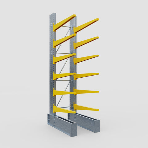 Cantilever Rack - Single Sided - Ultra Heavy Duty - Powder Coated - Full Bay - Height 4267mm