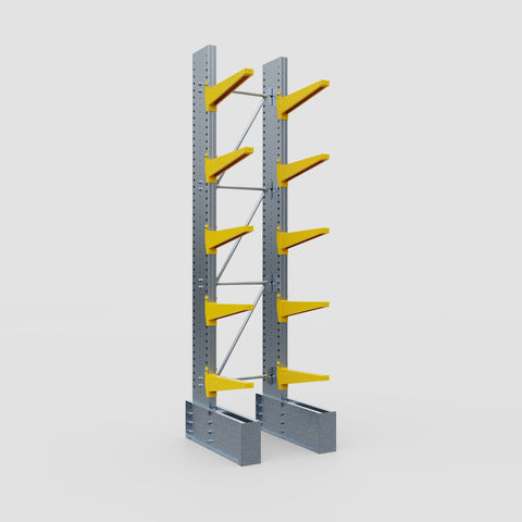 Cantilever Rack - Single Sided - Ultra Heavy Duty - Powder Coated - Full Bay - Height 4267mm