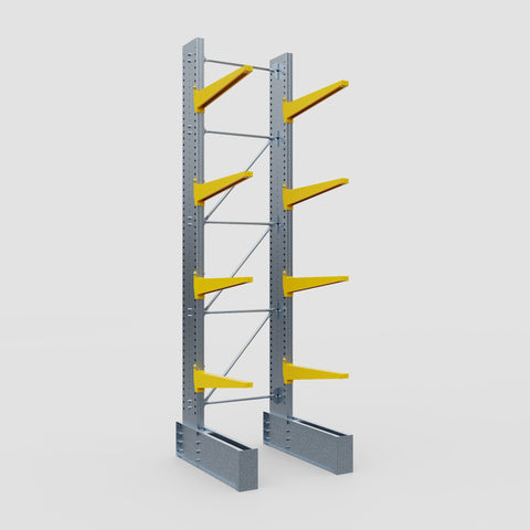 Cantilever Rack - Single Sided - Ultra Heavy Duty - Powder Coated - Full Bay - Height 4877mm