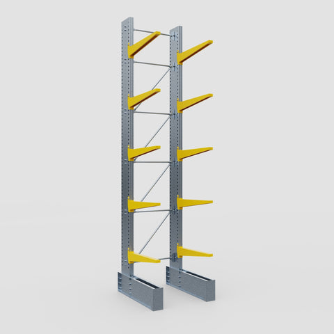 Cantilever Rack - Single Sided - Ultra Heavy Duty - Powder Coated - Full Bay - Height 5791mm