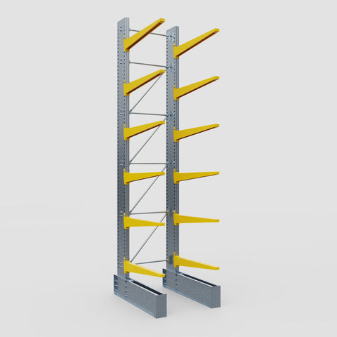 Cantilever Rack - Single Sided - Ultra Heavy Duty - Powder Coated - Full Bay - Height 5791mm