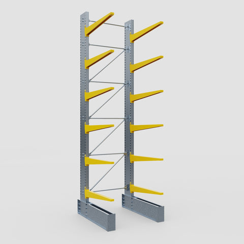 Cantilever Rack - Single Sided - Ultra Heavy Duty - Powder Coated - Full Bay - Height 5791mm