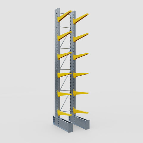 Cantilever Rack - Single Sided - Ultra Heavy Duty - Powder Coated - Full Bay - Height 5791mm