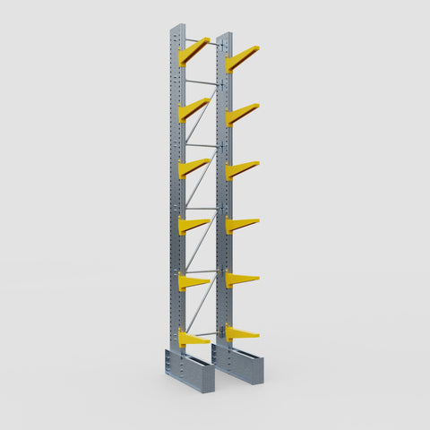 Cantilever Rack - Single Sided - Ultra Heavy Duty - Powder Coated - Full Bay - Height 5791mm