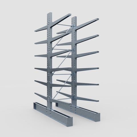 Cantilever Rack - Double Sided - Super Heavy Duty - Hot Dip Galvanized - Full Bay - Height 4267mm