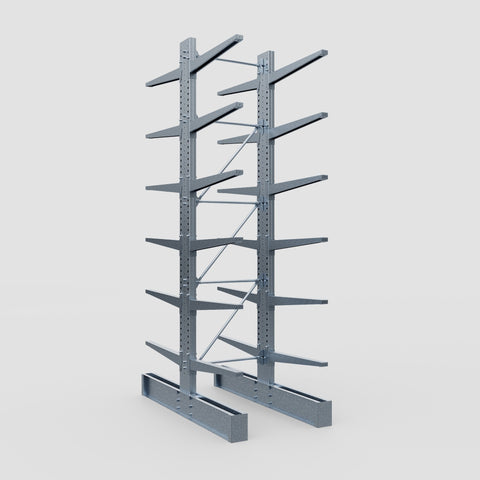 Cantilever Rack - Double Sided - Super Heavy Duty - Hot Dip Galvanized - Full Bay - Height 4877mm