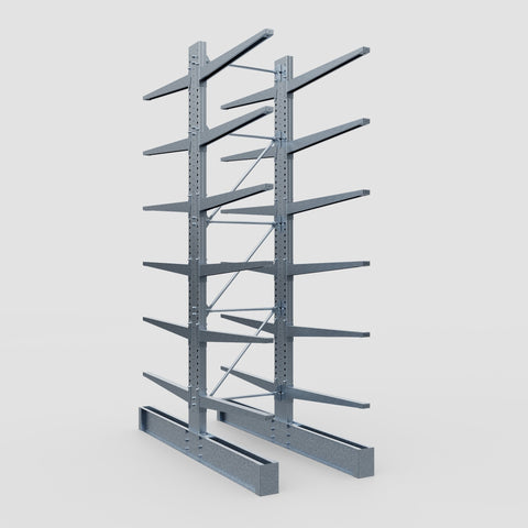 Cantilever Rack - Double Sided - Super Heavy Duty - Hot Dip Galvanized - Full Bay - Height 4877mm