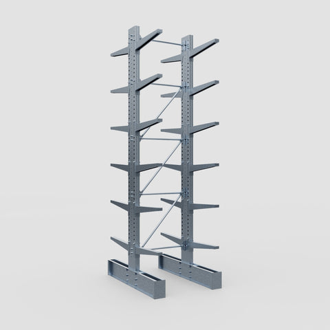 Cantilever Rack - Double Sided - Super Heavy Duty - Hot Dip Galvanized - Full Bay - Height 4877mm