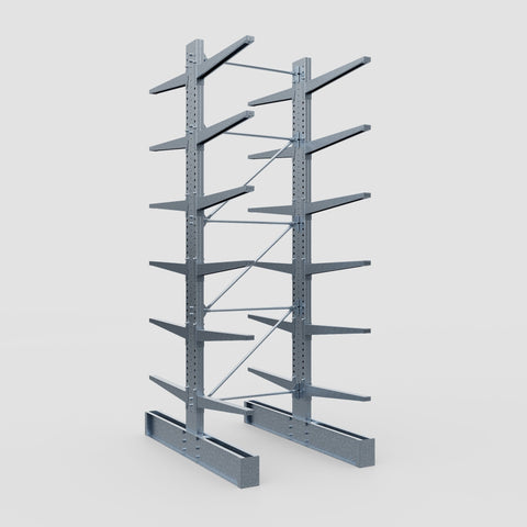 Cantilever Rack - Double Sided - Super Heavy Duty - Hot Dip Galvanized - Full Bay - Height 4877mm