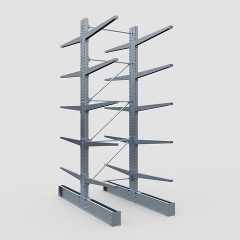 Cantilever Rack - Double Sided - Super Heavy Duty - Hot Dip Galvanized - Full Bay - Height 4877mm