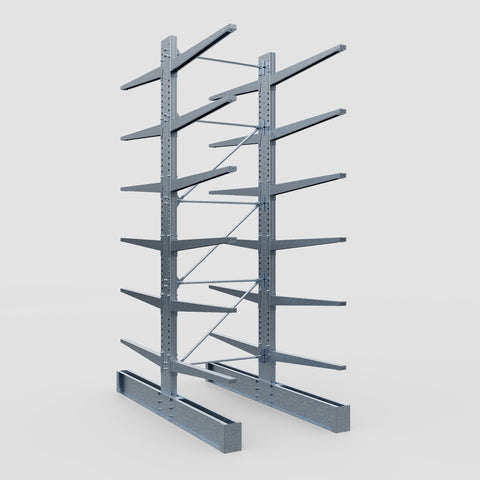 Cantilever Rack - Double Sided - Super Heavy Duty - Hot Dip Galvanized - Full Bay - Height 4877mm
