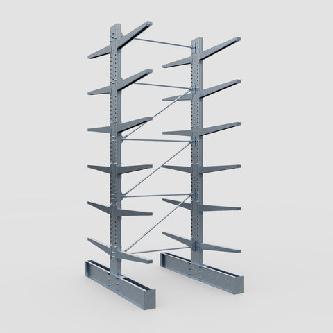 Cantilever Rack - Double Sided - Super Heavy Duty - Hot Dip Galvanized - Full Bay - Height 4877mm