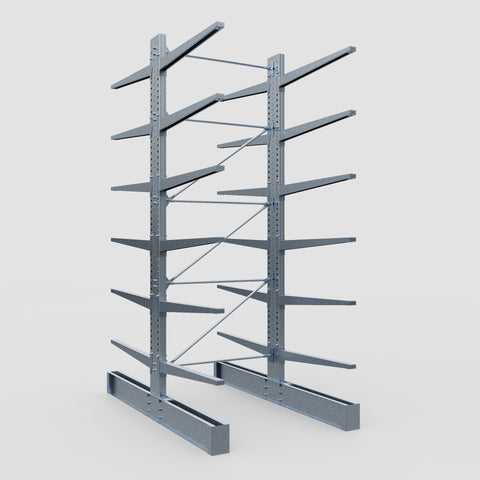 Cantilever Rack - Double Sided - Super Heavy Duty - Hot Dip Galvanized - Full Bay - Height 4877mm