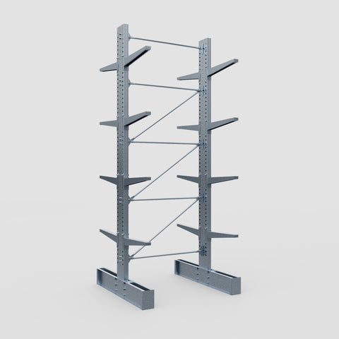 Cantilever Rack - Double Sided - Super Heavy Duty - Hot Dip Galvanized - Full Bay - Height 4877mm