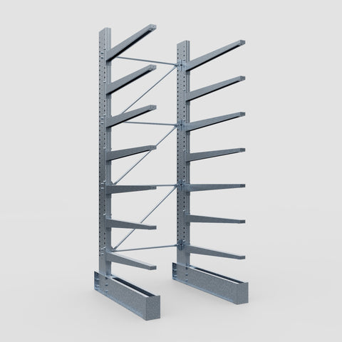 Cantilever Rack - Single Sided - Super Heavy Duty - Hot Dip Galvanized - Full Bay - Height 4267mm