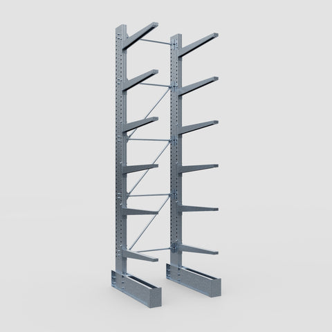 Cantilever Rack - Single Sided - Super Heavy Duty - Hot Dip Galvanized - Full Bay - Height 4877mm