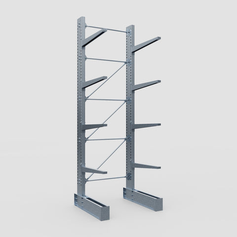 Cantilever Rack - Single Sided - Super Heavy Duty - Hot Dip Galvanized - Full Bay - Height 4877mm