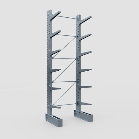 Cantilever Rack - Single Sided - Super Heavy Duty - Hot Dip Galvanized - Full Bay - Height 4877mm