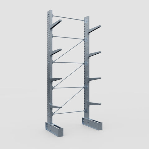 Cantilever Rack - Single Sided - Super Heavy Duty - Hot Dip Galvanized - Full Bay - Height 4877mm
