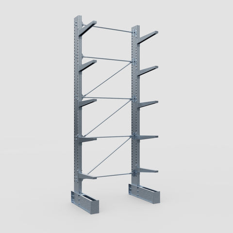Cantilever Rack - Single Sided - Super Heavy Duty - Hot Dip Galvanized - Full Bay - Height 4877mm