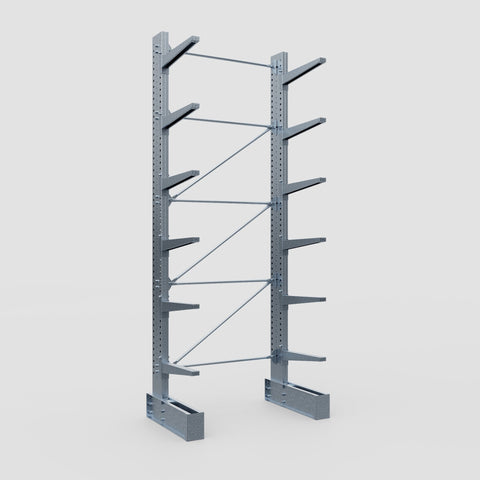 Cantilever Rack - Single Sided - Super Heavy Duty - Hot Dip Galvanized - Full Bay - Height 4877mm