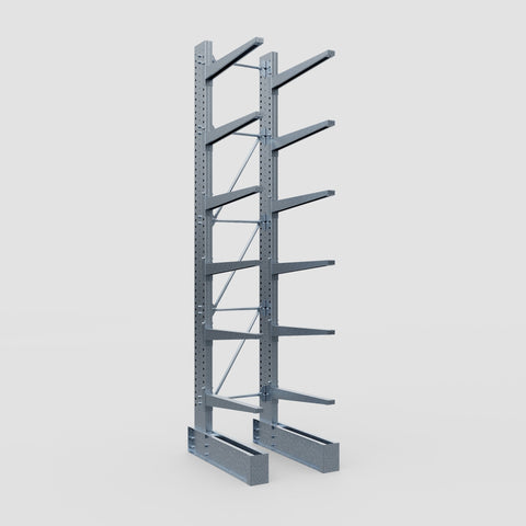 Cantilever Rack - Single Sided - Super Heavy Duty - Hot Dip Galvanized - Full Bay - Height 4877mm