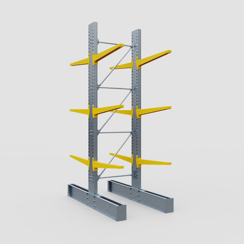 Cantilever Rack - Double Sided - Super Heavy Duty - Powder Coated - Full Bay - Height 4267mm