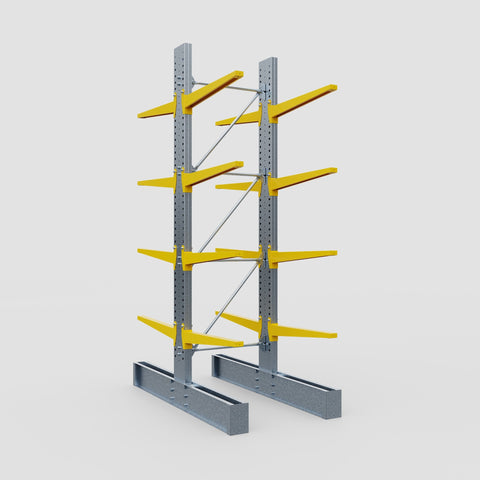 Cantilever Rack - Double Sided - Super Heavy Duty - Powder Coated - Full Bay - Height 4267mm
