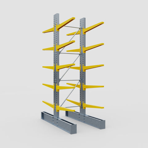 Cantilever Rack - Double Sided - Super Heavy Duty - Powder Coated - Full Bay - Height 4267mm