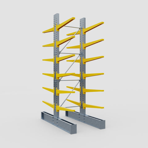 Cantilever Rack - Double Sided - Super Heavy Duty - Powder Coated - Full Bay - Height 4267mm