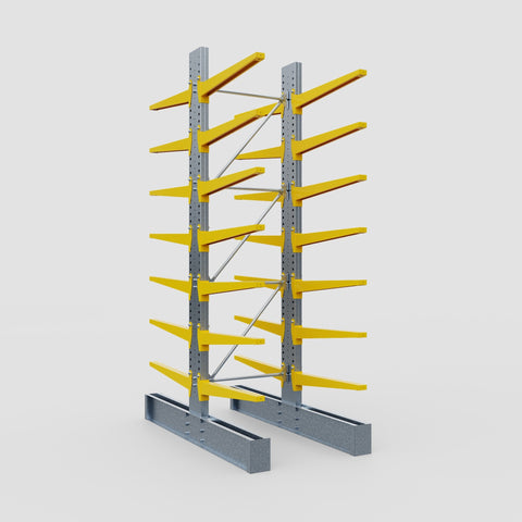 Cantilever Rack - Double Sided - Super Heavy Duty - Powder Coated - Full Bay - Height 4267mm