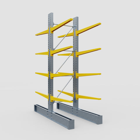 Cantilever Rack - Double Sided - Super Heavy Duty - Powder Coated - Full Bay - Height 4267mm