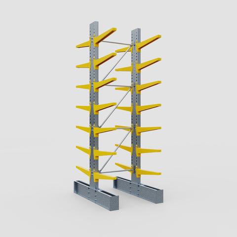 Cantilever Rack - Double Sided - Super Heavy Duty - Powder Coated - Full Bay - Height 4267mm