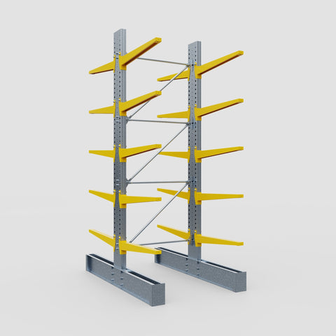 Cantilever Rack - Double Sided - Super Heavy Duty - Powder Coated - Full Bay - Height 4267mm