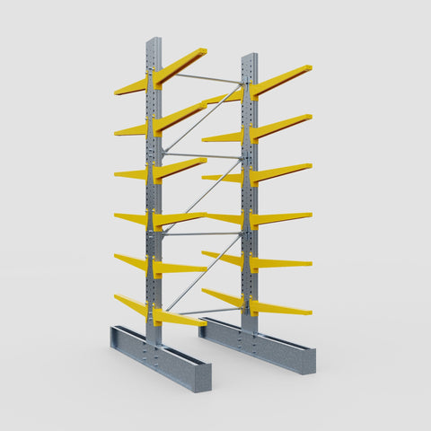 Cantilever Rack - Double Sided - Super Heavy Duty - Powder Coated - Full Bay - Height 4267mm