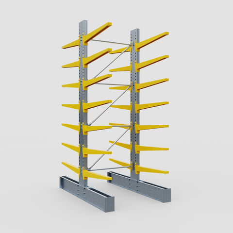 Cantilever Rack - Double Sided - Super Heavy Duty - Powder Coated - Full Bay - Height 4267mm