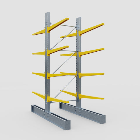 Cantilever Rack - Double Sided - Super Heavy Duty - Powder Coated - Full Bay - Height 4267mm