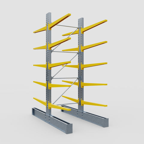 Cantilever Rack - Double Sided - Super Heavy Duty - Powder Coated - Full Bay - Height 4267mm