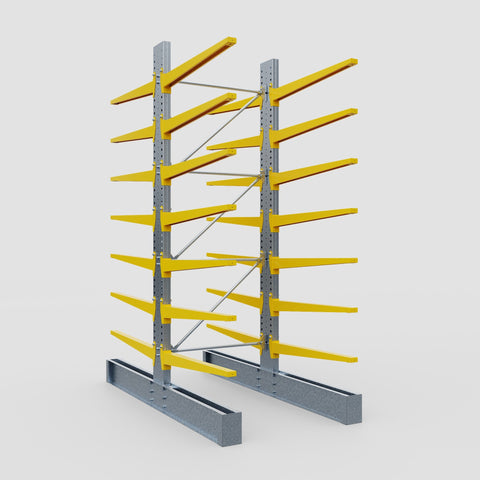 Cantilever Rack - Double Sided - Super Heavy Duty - Powder Coated - Full Bay - Height 4267mm