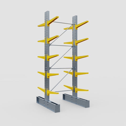 Cantilever Rack - Double Sided - Super Heavy Duty - Powder Coated - Full Bay - Height 4267mm