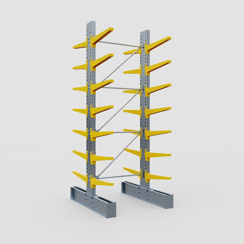Cantilever Rack - Double Sided - Super Heavy Duty - Powder Coated - Full Bay - Height 4267mm