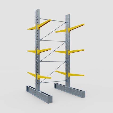Cantilever Rack - Double Sided - Super Heavy Duty - Powder Coated - Full Bay - Height 4267mm